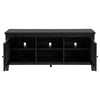 Coni TV Stand Media Cabinet 2 Door and Shelves Black Wood 60 Inch BM329098