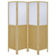 Matt 4 Panel Screen Room Divider Folding Natural Brown 70 Inch BM329100
