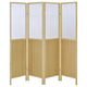 Matt 4 Panel Screen Room Divider Folding Natural Brown 70 Inch BM329100