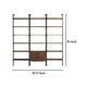 Wens 3pc Wall Mounted Bookcase Set Shelves 2 Drawers Walnut Brown BM329107