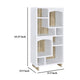 Aton Bookcase Multiple Shelves and Compartments Distressed White BM329110