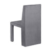 Orde Dining Side Chair Set of 2 Square Legs Panel Back Gray Velvet BM329120