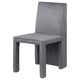 Orde Dining Side Chair Set of 2 Square Legs Panel Back Gray Velvet BM329120