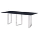 Eden Dining Table Metal Base Rectangular Gray Sintered Stone 79 Inch BM329121