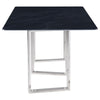 Eden Dining Table, Metal Base, Rectangular Gray Sintered Stone 79 Inch