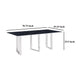 Eden Dining Table Metal Base Rectangular Gray Sintered Stone 79 Inch BM329121