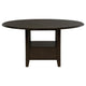 Tipa Round Dining Table with Drawer and Shelf, Dark Cocoa Wood 60 Inch