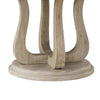 Eva Round Dining Table, Pedestal Base, White Washed Brown Wood 60 Inch