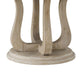 Eva Round Dining Table, Pedestal Base, White Washed Brown Wood 60 Inch
