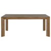 Rune Dining Table Minimalist Rectangular Brown Hardwood 72 Inch BM329129
