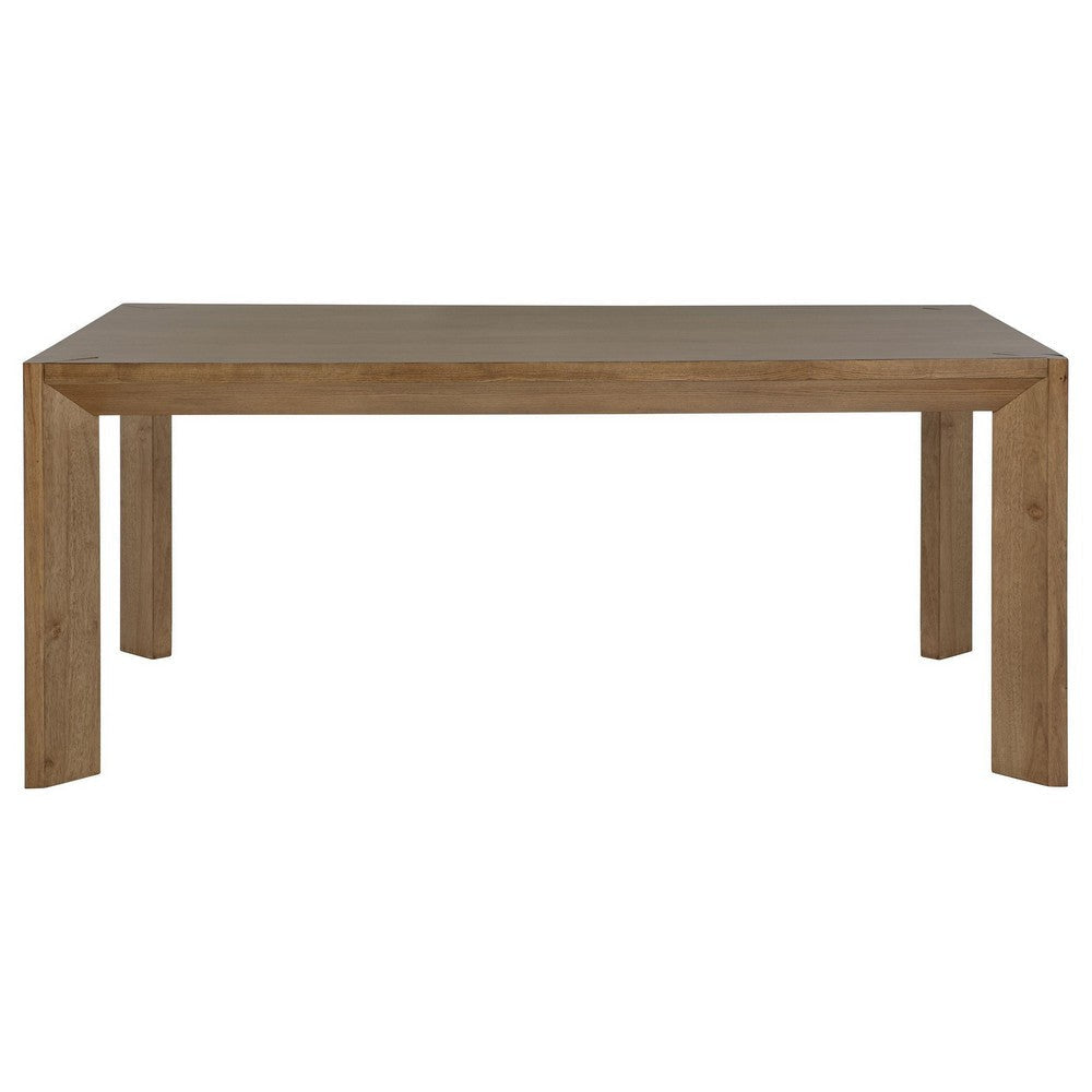 Rune Dining Table Minimalist Rectangular Brown Hardwood 72 Inch BM329129