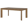 Rune Dining Table Minimalist Rectangular Brown Hardwood 72 Inch BM329129