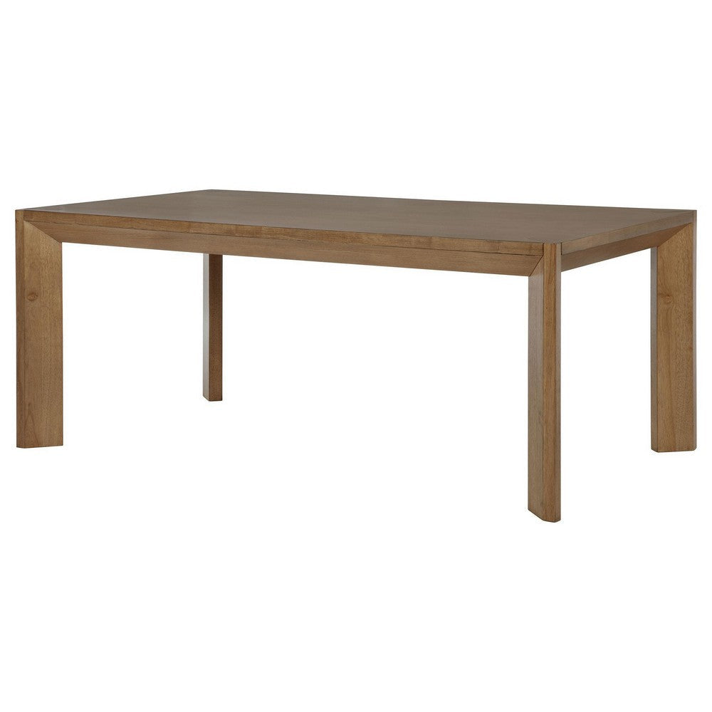 Rune Dining Table Minimalist Rectangular Brown Hardwood 72 Inch BM329129