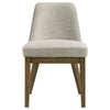 Givy Dining Armless Chair Set of 2 Tapered Legs Oak Brown Wood Tan BM329132
