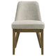 Givy Dining Armless Chair Set of 2 Tapered Legs Oak Brown Wood Tan BM329132