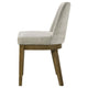 Givy Dining Armless Chair Set of 2 Tapered Legs Oak Brown Wood Tan BM329132