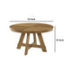 Danie Round Dining Table with Starburst Wedge Top Brown Wood 54 Inch BM329134