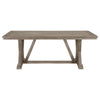 Elia Dining Table with Trestle Base Rectangular Gray Acacia 82 Inch BM329136