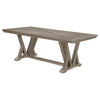 Elia Dining Table with Trestle Base Rectangular Gray Acacia 82 Inch BM329136
