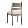 Elia Dining Side Chair Set of 2 Ladderback Gray Wood Cream Fabric BM329137