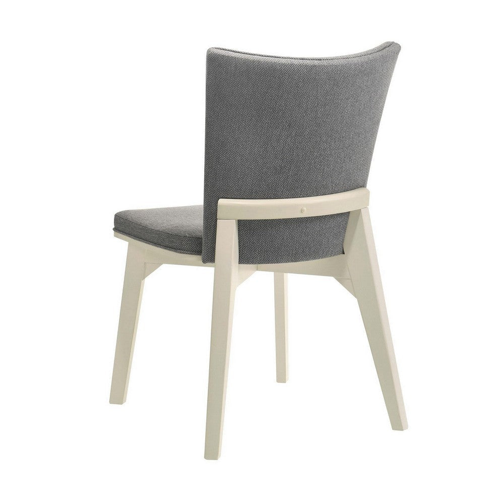 Loxy Dining Side Chair Set of 2 Square Legs and Levelers Gray Velvet BM329139