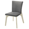 Loxy Dining Side Chair Set of 2 Square Legs and Levelers Gray Velvet BM329139