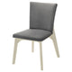 Loxy Dining Side Chair Set of 2 Square Legs and Levelers Gray Velvet BM329139