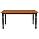 Halie Dining Table Black Turned Legs Rectangular Brown Wood 63 Inch BM329141