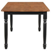 Halie Dining Table Black Turned Legs Rectangular Brown Wood 63 Inch BM329141