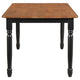Halie Dining Table Black Turned Legs Rectangular Brown Wood 63 Inch BM329141