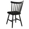 Halie Dining Side Chair Set of 2 Spindle Back Black Asian Hardwood BM329142