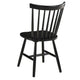 Halie Dining Side Chair Set of 2 Spindle Back Black Asian Hardwood BM329142