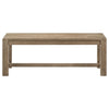 Scott Dining Bench with Trestle Base Backless Brown Hardwood 47 Inch BM329145