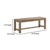 Scott Dining Bench with Trestle Base Backless Brown Hardwood 47 Inch BM329145