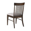 Eve Dining Side Chair Set of 2 Dark Walnut Brown Wood Wheat Beige BM329147