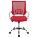 Fera Rolling Office Chair Adjustable Chrome Base Red Mesh Fabric BM329151