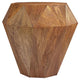 Cinti Accent Side Table Gemstone Shape Natural Brown Mango Wood