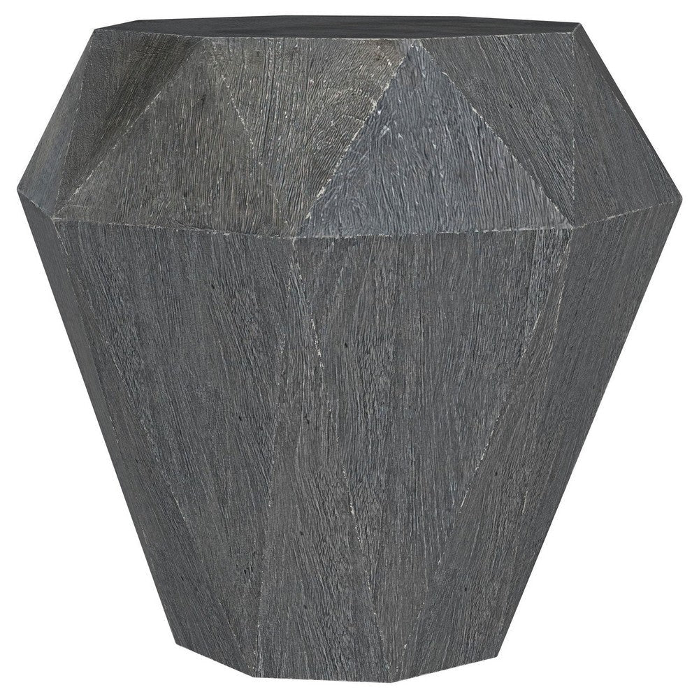 Cinti Accent Side Table Gemstone Shape Natural Gray Mango Wood