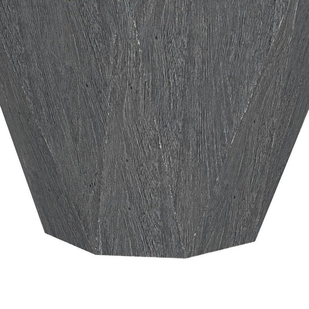 Cinti Accent Side Table Gemstone Shape Natural Gray Mango Wood