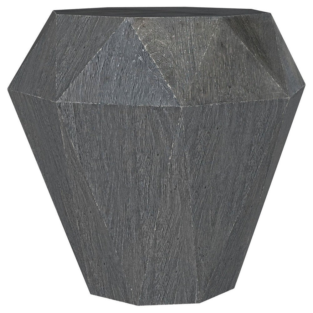 Cinti Accent Side Table, Gemstone Shape, Natural Gray Mango Wood