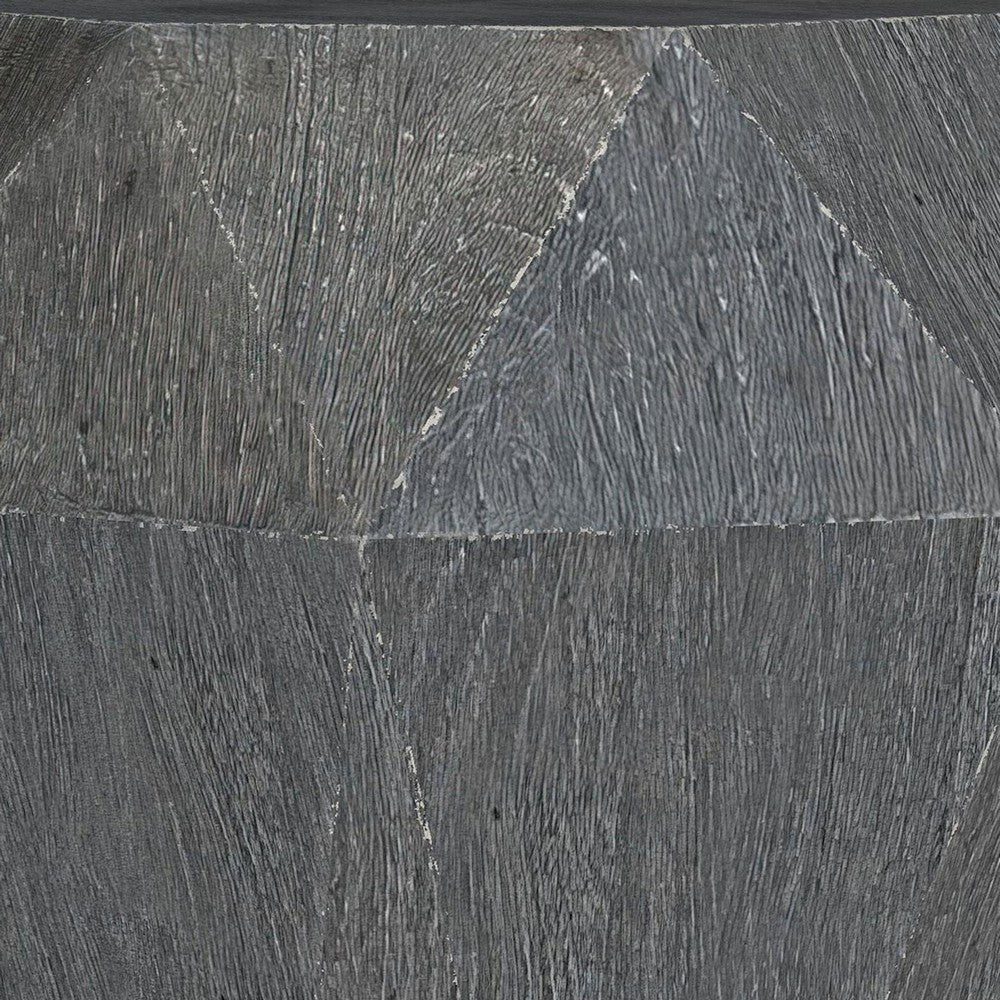 Cinti Accent Side Table Gemstone Shape Natural Gray Mango Wood