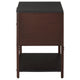 Zemy Side End Table 2 Drawers Open Shelf Black Metal Rust Brown BM329158