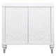Cardi Accent Cabinet 2 Medallion Carved Doors 36 Inch Classic White BM329161