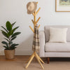 Margo Coat Rack, 8 Hooks, Tree Inspired Design, Oak Brown Solid wood