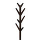Margo Coat Rack 8 Hooks and Tree Inspired Design Brown Solid wood