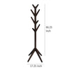 Margo Coat Rack 8 Hooks and Tree Inspired Design Brown Solid wood
