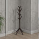 Margo Coat Rack, 8 Hooks and Tree Inspired Design, Brown Solid wood