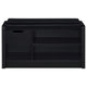 Aryn Storage Bench with Adjustable Shelf Black Faux Leather Black