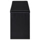 Aryn Storage Bench with Adjustable Shelf Black Faux Leather Black