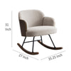 Perry Accent Rocking Chair Modern Walnut Brown Bentwood Beige Boucle